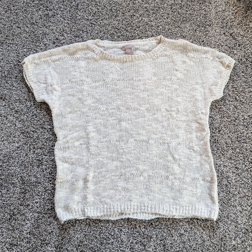Chico's Metallic Knit Top